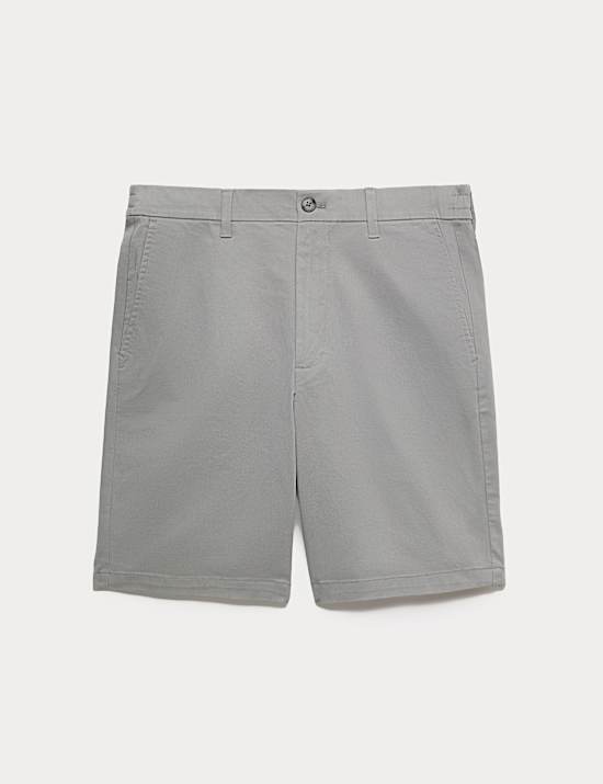 Half-Elasticated Waist Stretch Chino Shorts