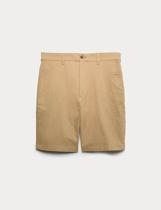 Half-Elasticated Waist Stretch Chino Shorts