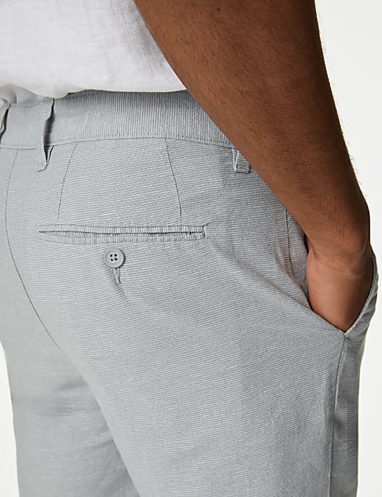 Linen Rich Textured Chino Shorts