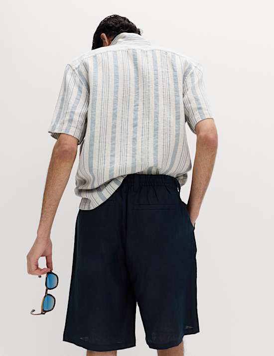 Loose Fit Pure Linen Chino Shorts