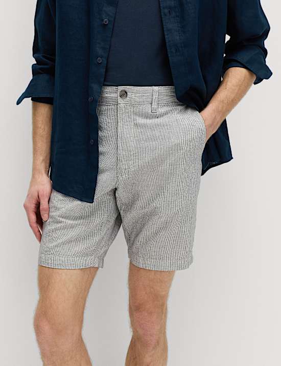 Linen Blend Chino Shorts
