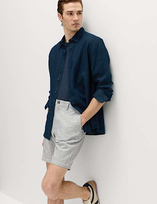 Linen Blend Chino Shorts