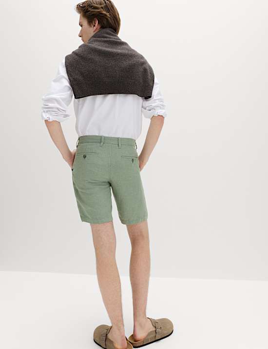 Linen Blend Chino Shorts