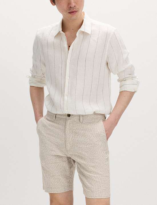 Linen Blend Chino Shorts