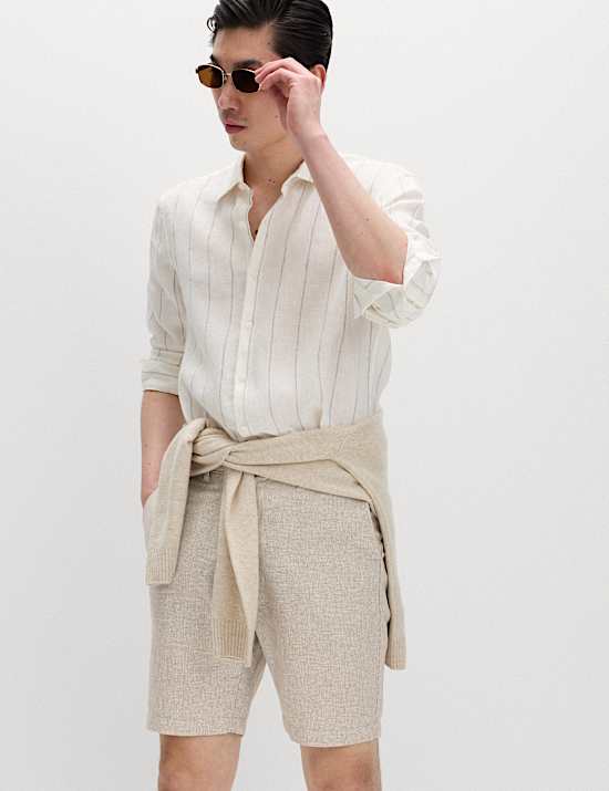 Linen Blend Chino Shorts