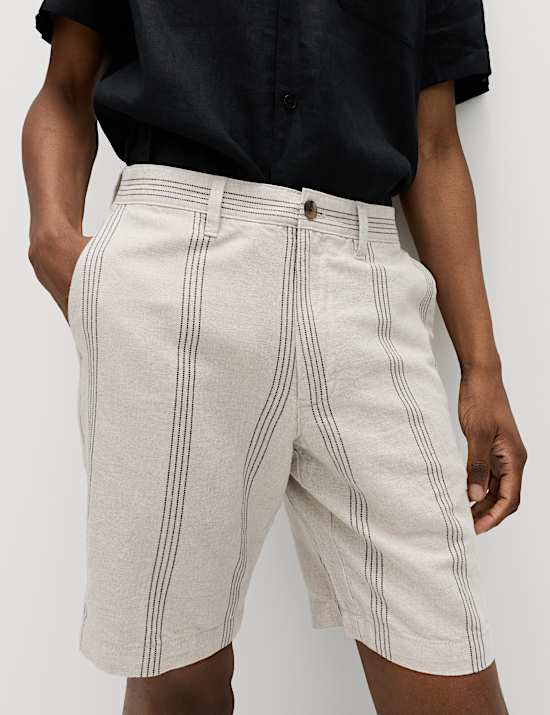 Linen Blend Chino Shorts