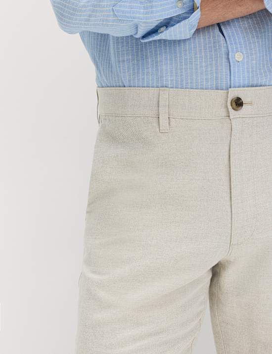 Linen Blend Chino Shorts