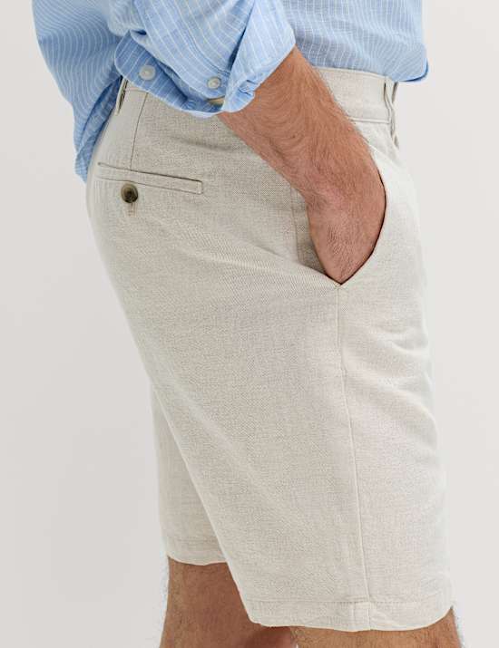 Linen Blend Chino Shorts
