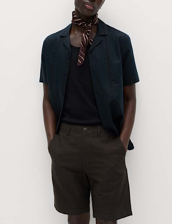 Linen Blend Chino Shorts