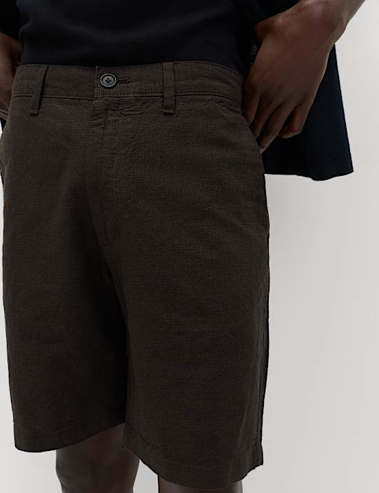 Linen Blend Chino Shorts