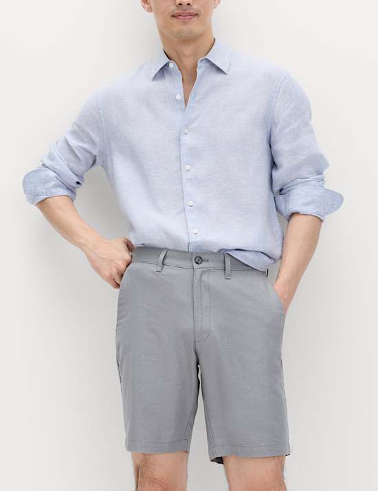 Linen Blend Chino Shorts