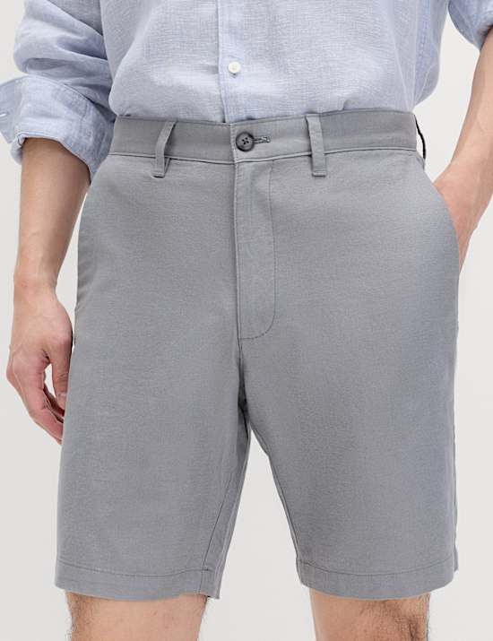 Linen Blend Chino Shorts