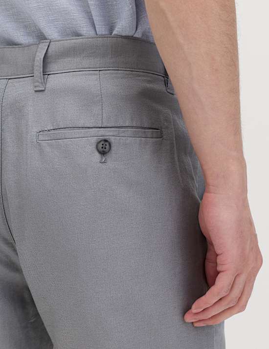 Linen Blend Chino Shorts