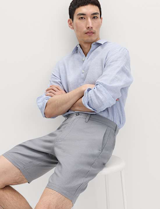 Linen Blend Chino Shorts