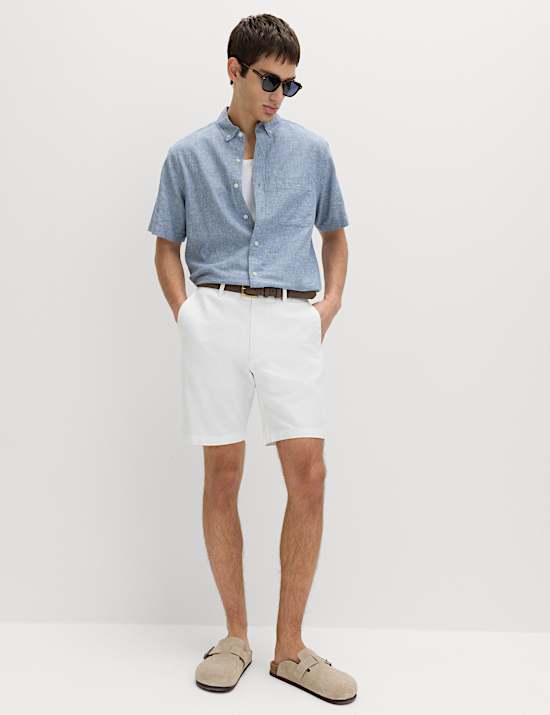 Linen Blend Chino Shorts