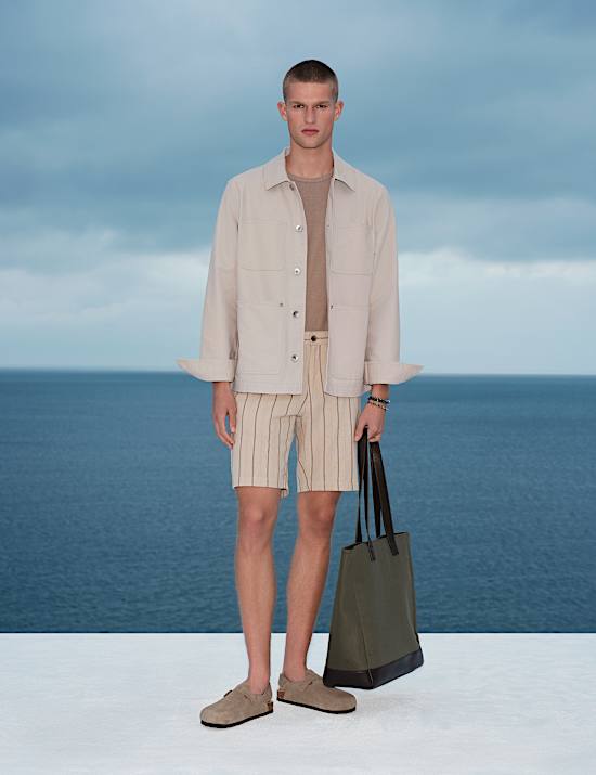 Linen Blend Chino Shorts
