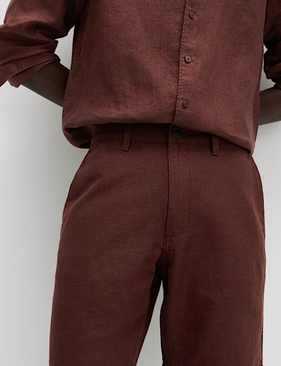 Linen Blend Chino Shorts