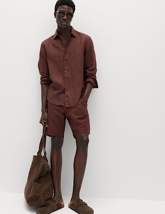 Linen Blend Chino Shorts
