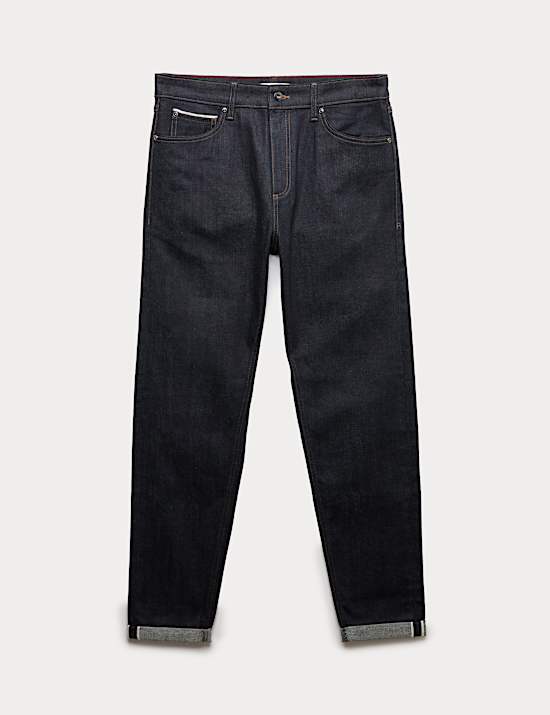 Tapered Fit Japanese Selvedge Stretch Jeans