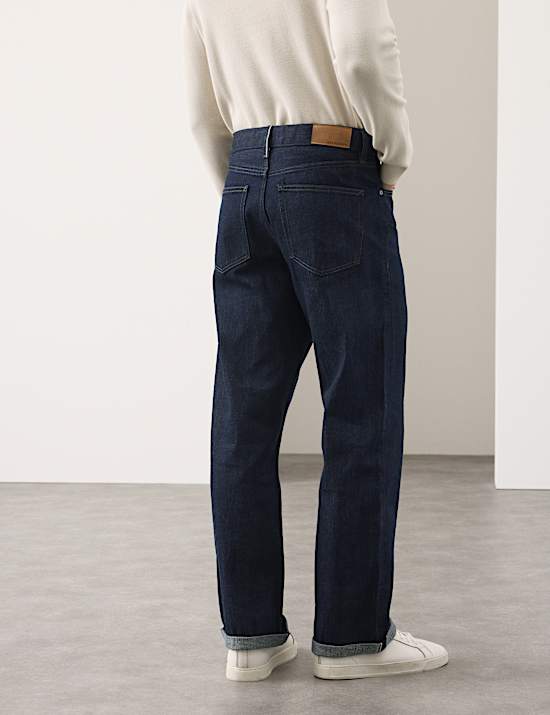 Loose Fit Pure Cotton Japanese Selvedge Jeans