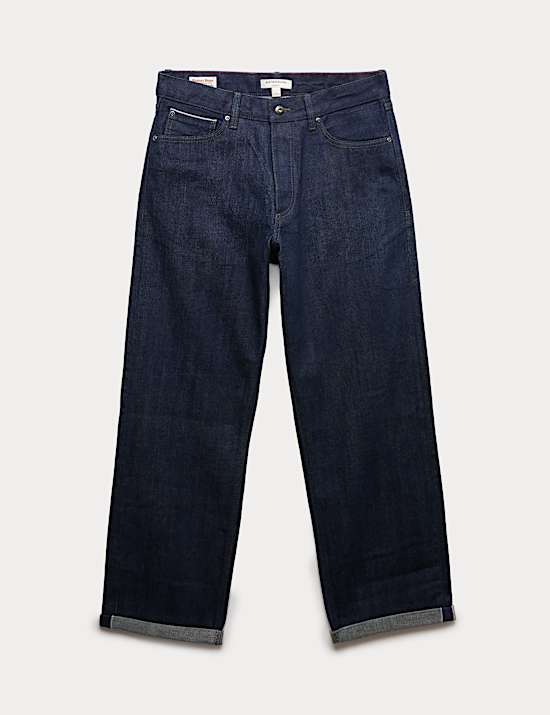 Loose Fit Pure Cotton Japanese Selvedge Jeans