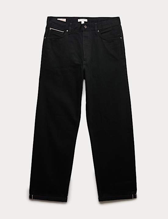 Loose Fit Pure Cotton Japanese Selvedge Jeans