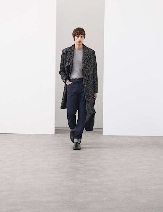 Jeans à lisière rigide en tissu japonais coupe droite