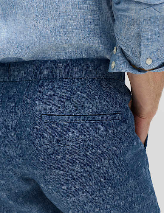 Linnenrijke korte broek