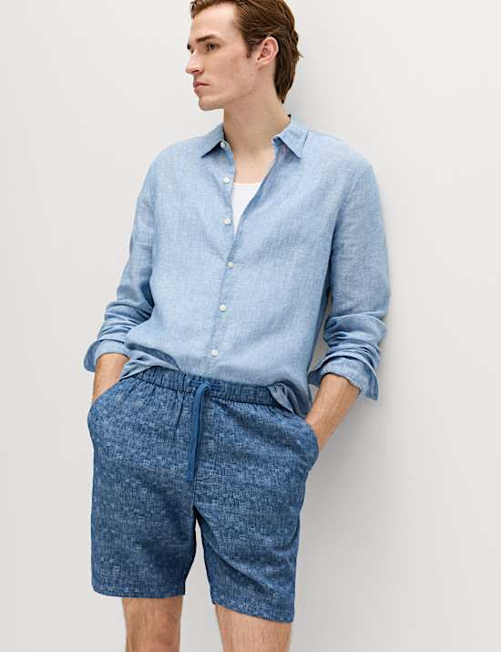 Linnenrijke korte broek