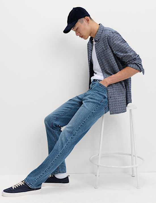 Straight Fit Stretch Jeans