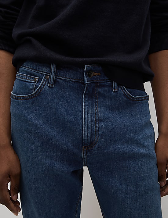 Straight Fit Stretch Jeans