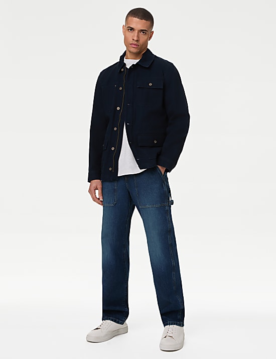 Weit geschnittene Carpenter-Jeans