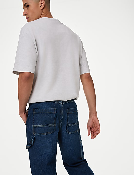 Weit geschnittene Carpenter-Jeans