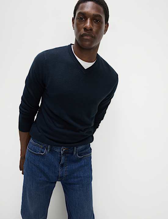 2er-Pack gerade geschnittene Stretch-Jeans