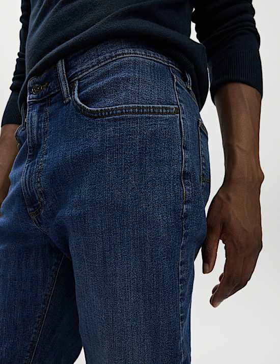 2er-Pack gerade geschnittene Stretch-Jeans