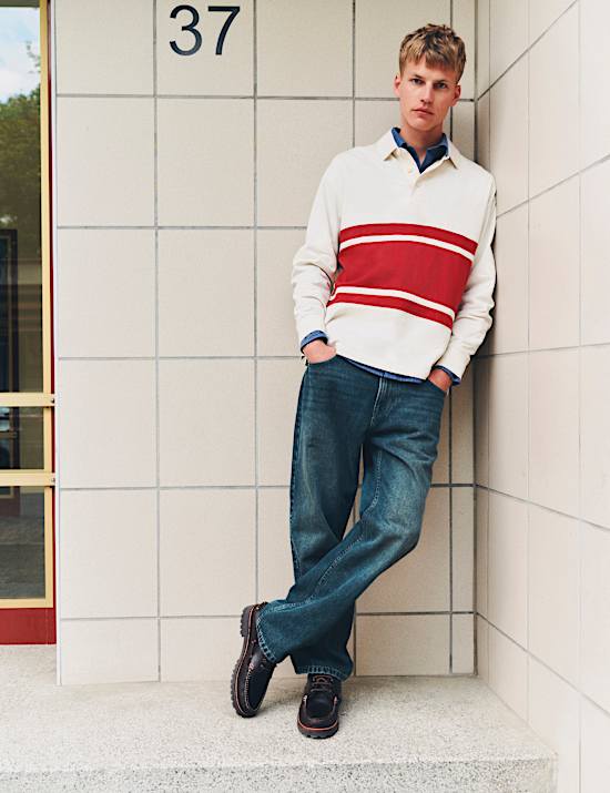 Authentic Loose Fit Rigid Denim Jeans