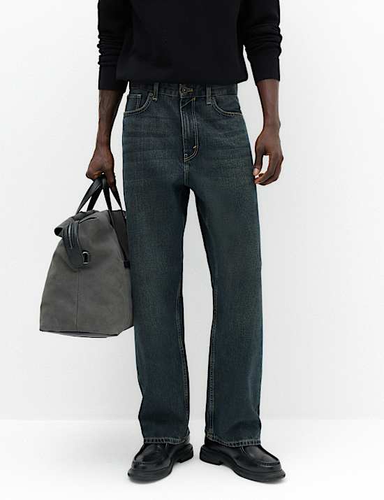 Authentic Loose Fit Rigid Denim Jeans