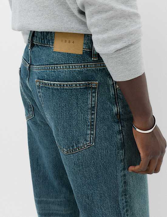 Straight Fit Pure Cotton Heavyweight Jeans