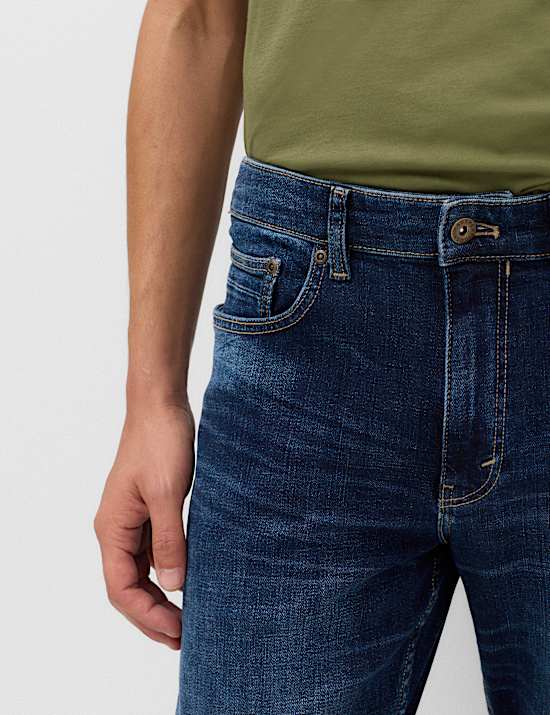Straight Fit Authentic Stretch Jeans