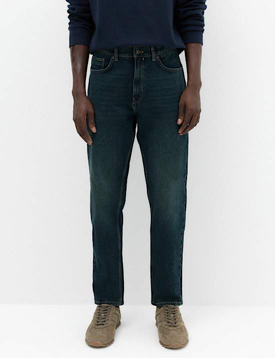 Authentic Tapered Fit Stretch Jeans