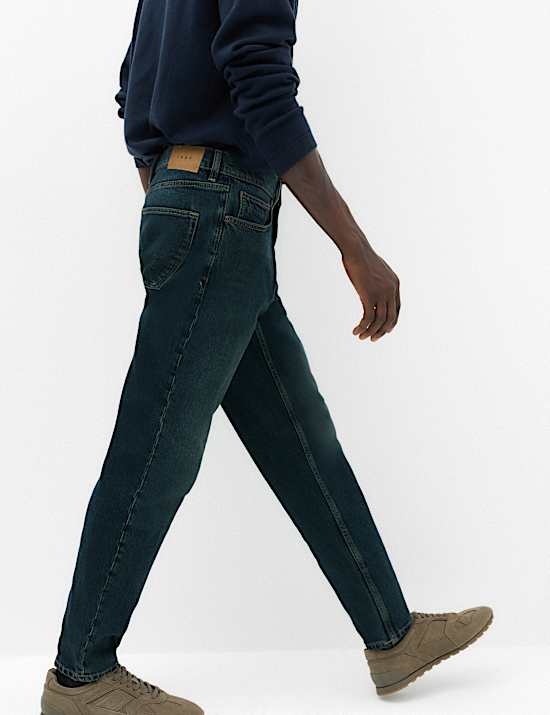 Authentic Tapered Fit Stretch Jeans