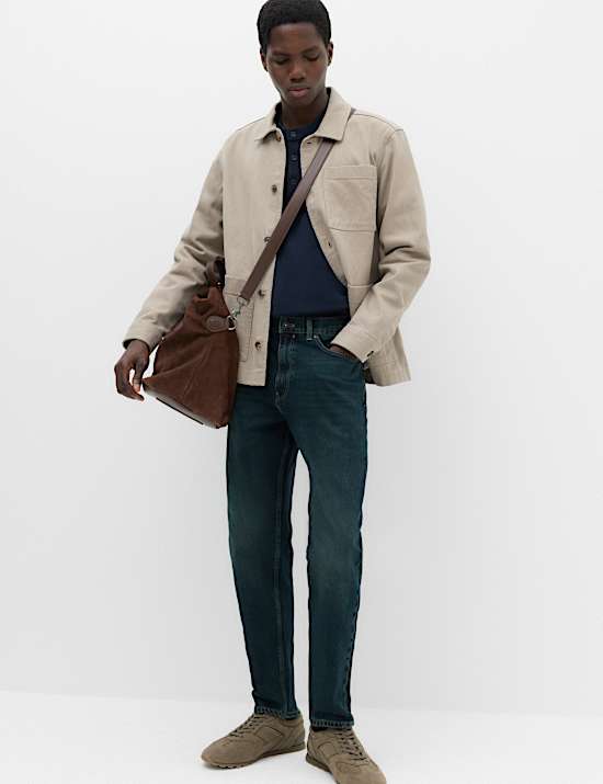 Authentic Tapered Fit Stretch Jeans