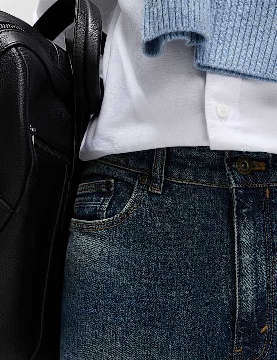 Authentic Tapered Fit Stretch Jeans