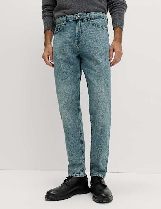 Authentic Tapered Fit Stretch Jeans