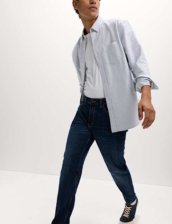 Schmal zulaufende, authentische Stretch-Jeans