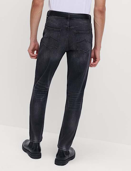 Tapered Fit Stretch Jeans