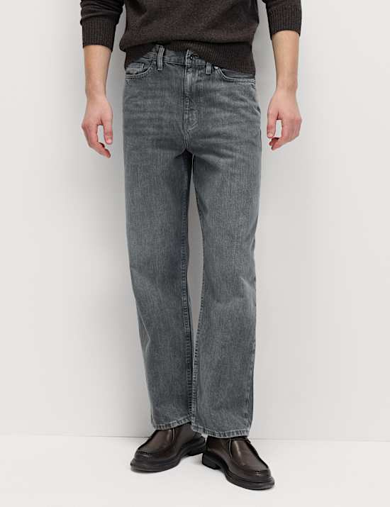 Loose Fit Rigid Denim Jeans