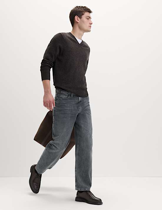 Loose Fit Rigid Denim Jeans