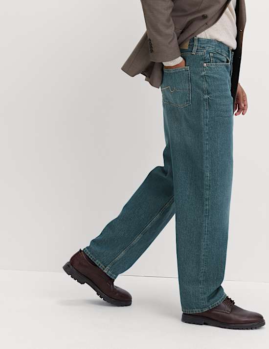 Loose Fit Rigid Denim Jeans
