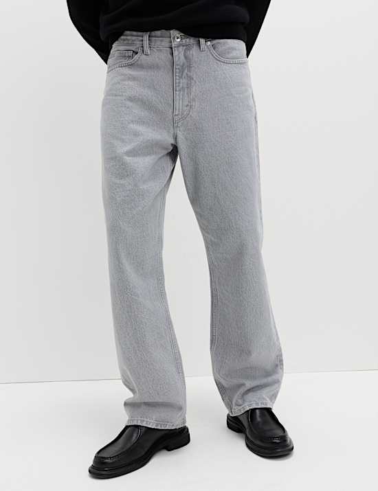 Loose Fit Rigid Denim Jeans